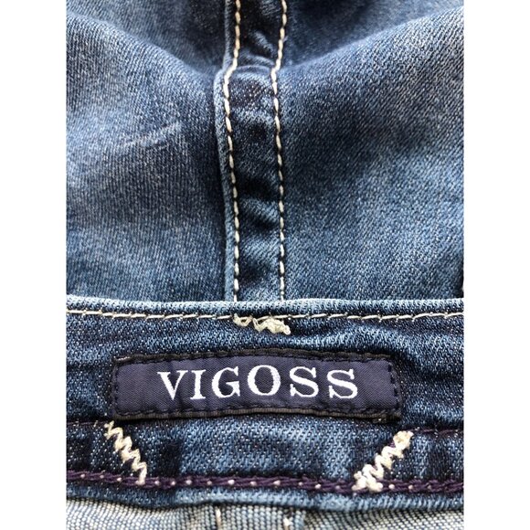 Vigoss Jeans Womens Size 3/4 L31 Dallas Boot Cut Heritage Fit Blue Denim Pant - Picture 7 of 10
